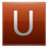 Letter U orange Icon